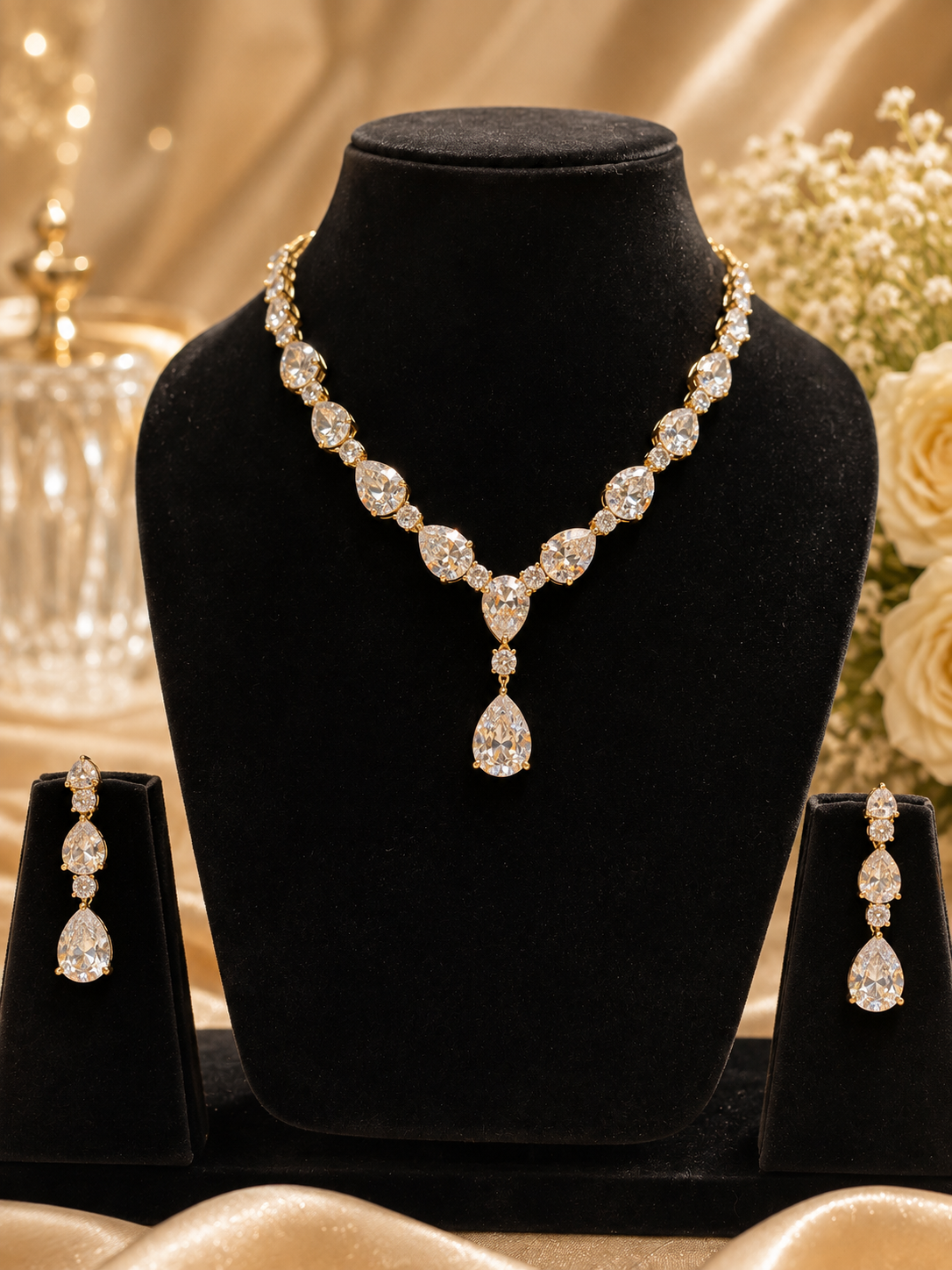 Crystal Elegance AD Necklace Set
