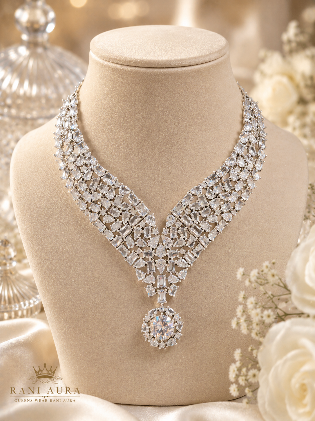 Celeste Crystal Statement Necklace