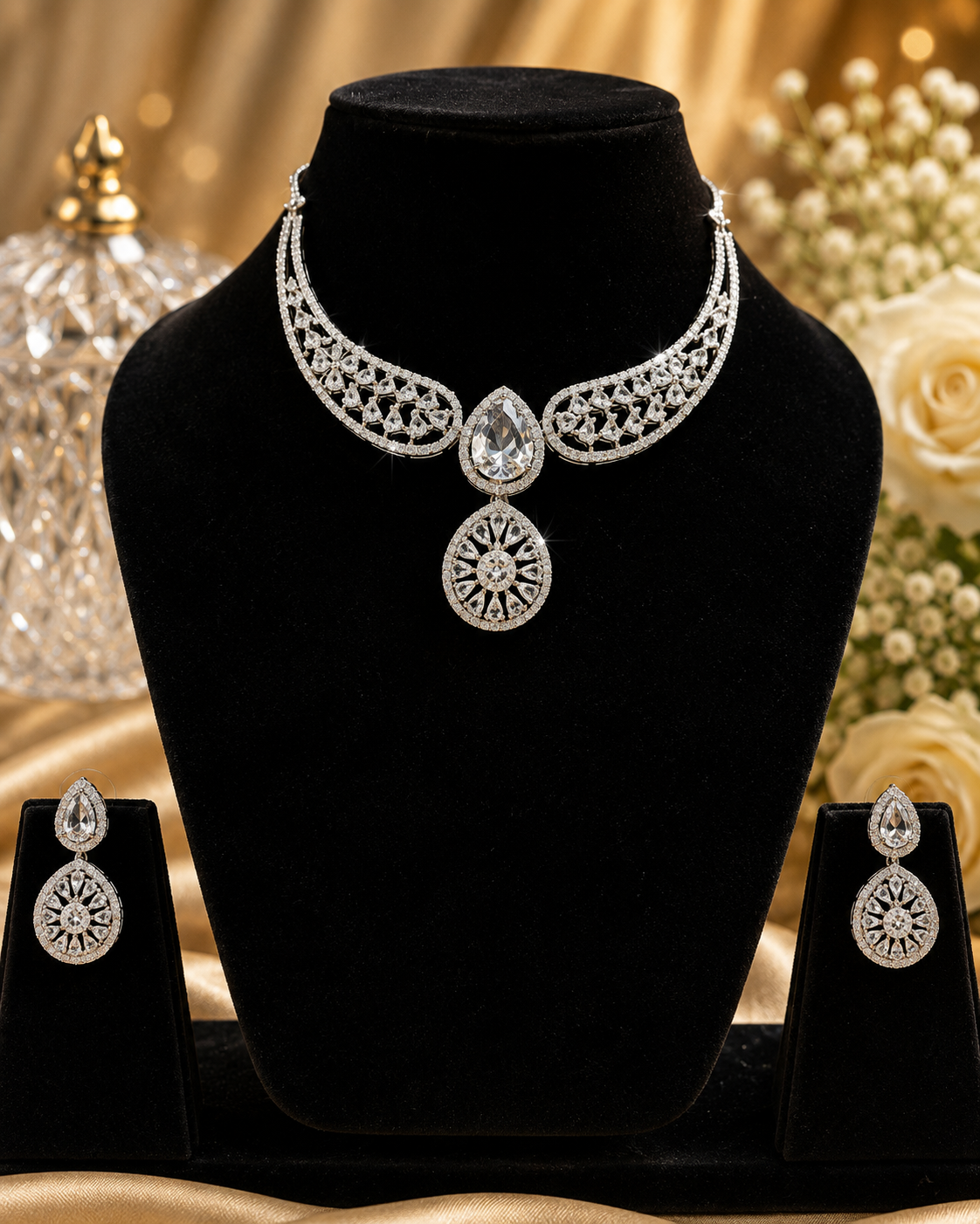 Celeste Teardrop AD Statement Set