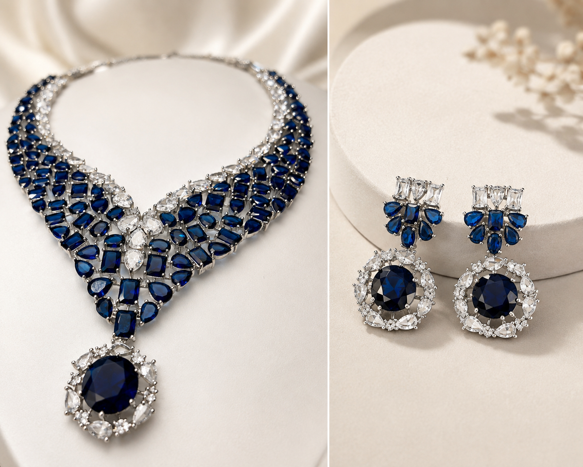 Celeste Crystal Statement Necklace