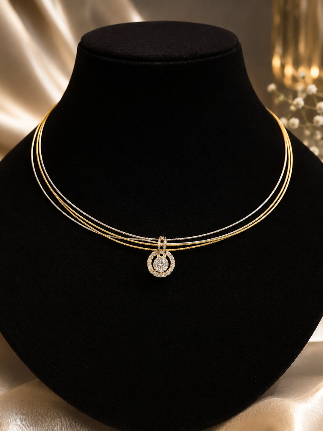 Celeste Triple-Layer Crystal Necklace